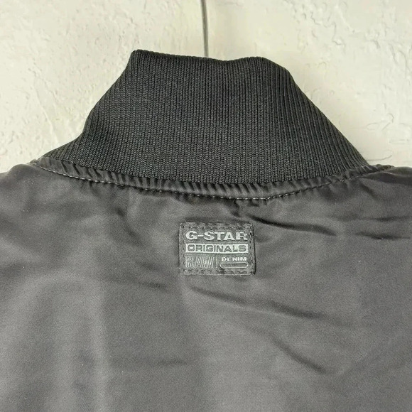 G Star Raw Sherpa Bomber Jacket Mens Medium Lined Snap Closure Winter Moto EUC - Picture 11 of 12